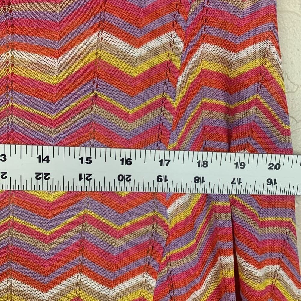 Trina Turk Knit Dress Size Small Pink Yellow Purple Lined Kimono Sleeve Beachy - Picture 4 of 6